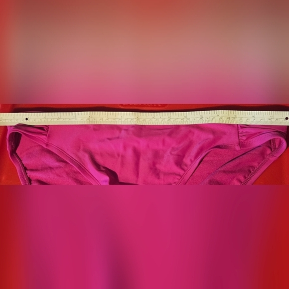 Ruched Raspberry Bikini Bottoms - Picture 4 of 5